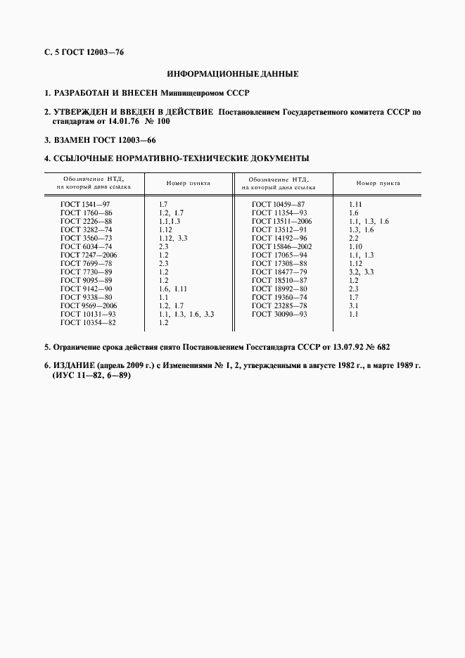 Страница 6 ГОСТ 12003-76