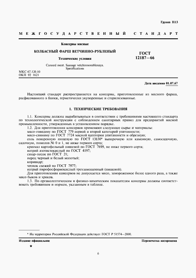 Страница 1 ГОСТ 12187-66