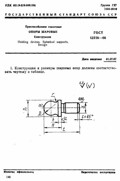 Страница 1 ГОСТ 12216-66