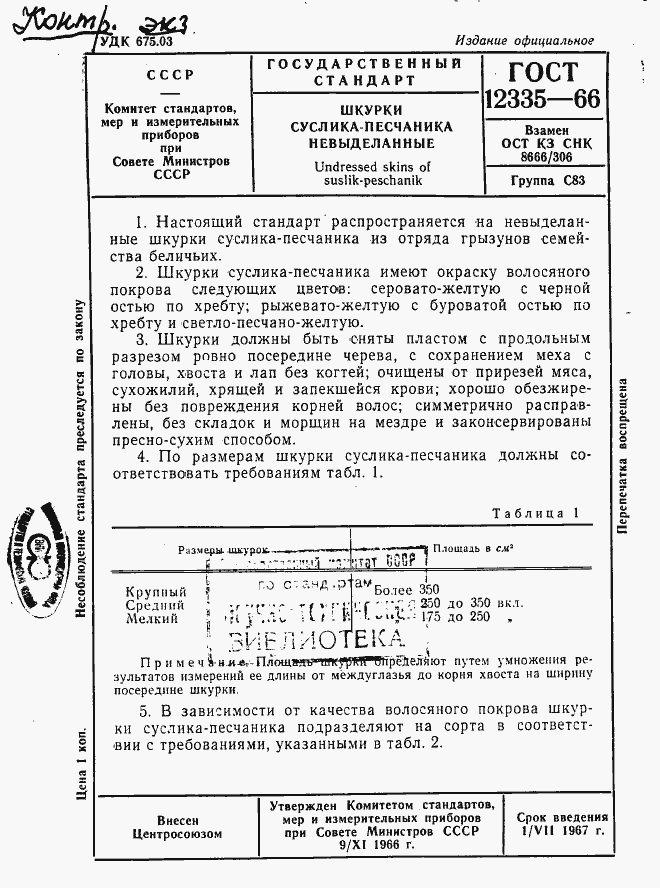 Страница 1 ГОСТ 12335-66