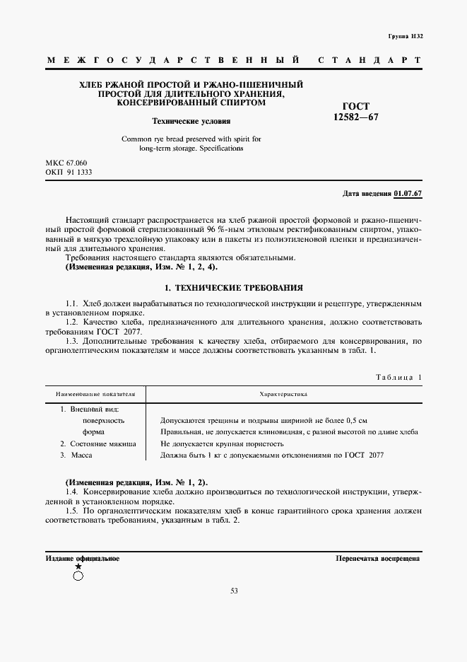 Страница 1 ГОСТ 12582-67