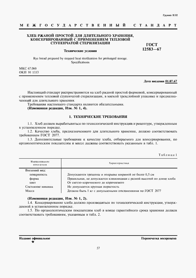 Страница 1 ГОСТ 12583-67