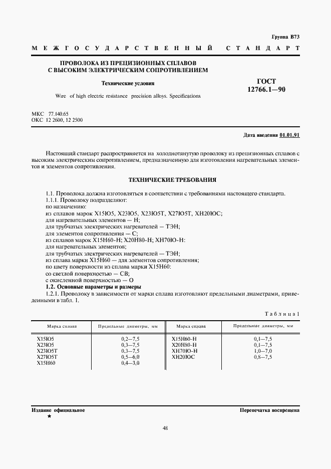 Страница 1 ГОСТ 12766.1-90