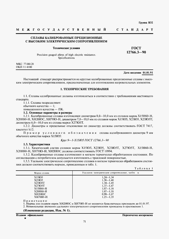 Страница 1 ГОСТ 12766.3-90