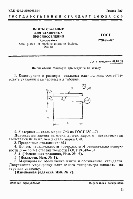 Страница 1 ГОСТ 12947-67
