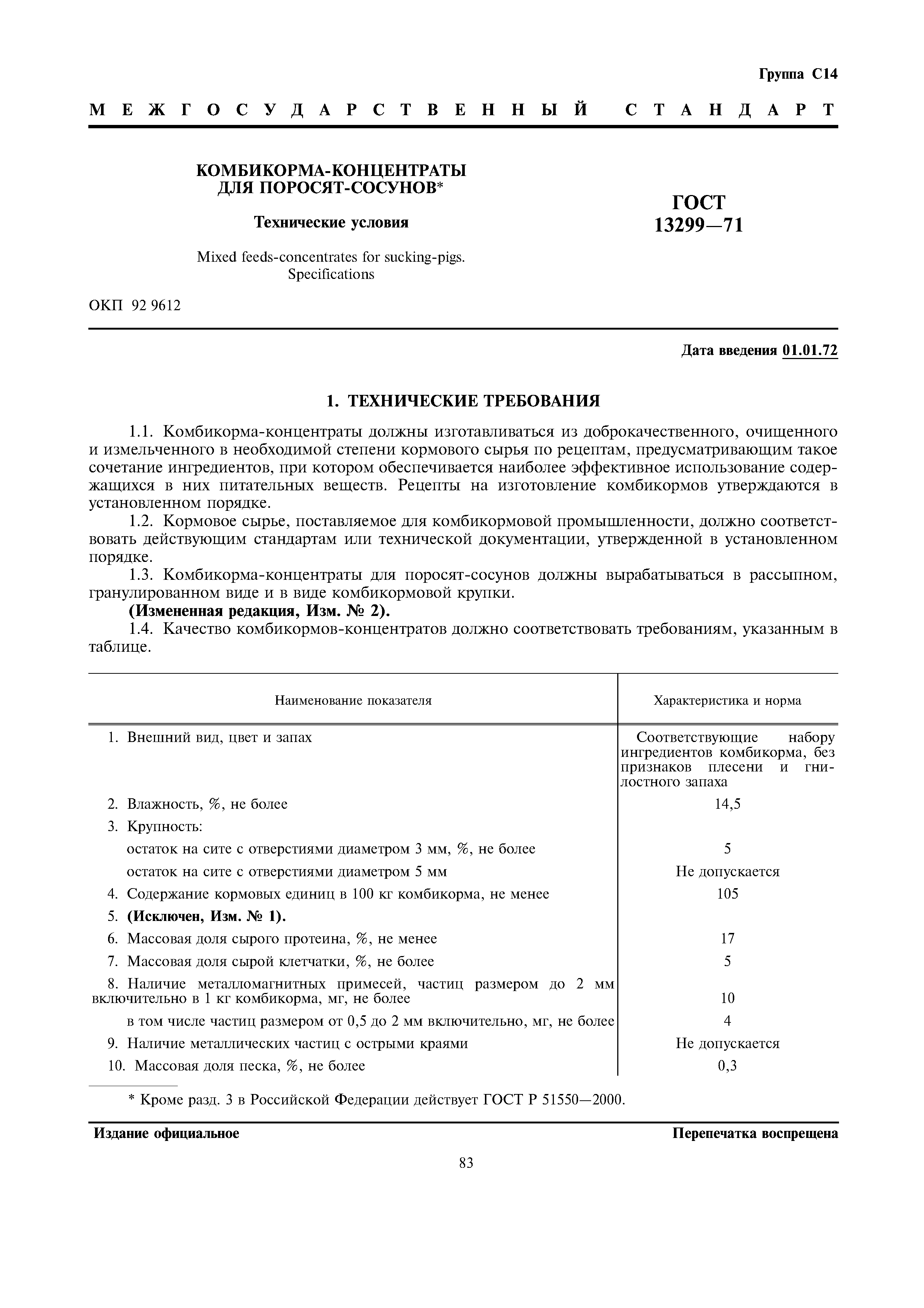 Страница 1 ГОСТ 13299-71