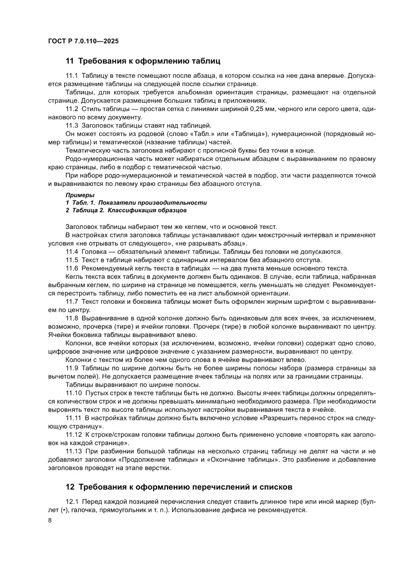 Страница 12 ГОСТ Р 7.0.110-2025