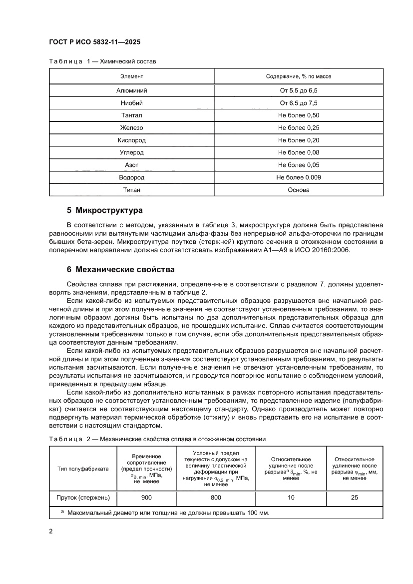 Страница 6 ГОСТ Р ИСО 5832-11-2025