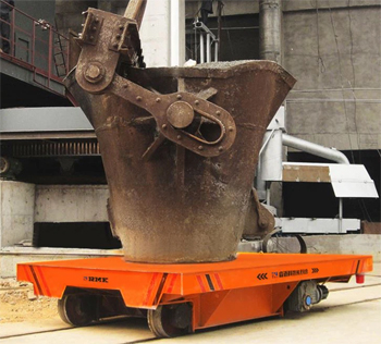 в рамках производства чугуновозы обычно передвигаются по рельсам