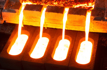 отливка латунных слитков