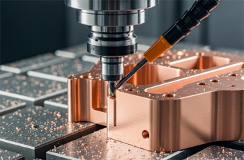 перед серийной фрезеровкой меди изготавливают тестовый образец детали