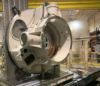 горизонтально-фрезерные станки могут обрабатывать не просто большие, а очень крупные детали