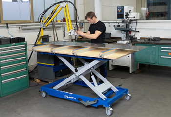 использование грузоподъемных столов в качестве рабочих