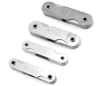 радиусные шаблоны разных размеров