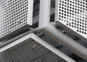 применение листа перфорированного алюминиевого