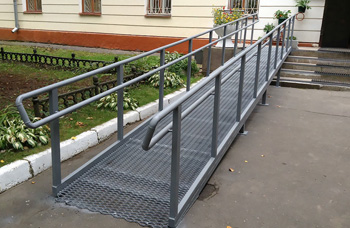 просечно-вытяжной лист используется для монтажа пандусов и входных групп