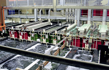 линия с ваннами для электролитического хромирования