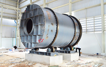 монтаж вращающейся печи для выплавки свинца