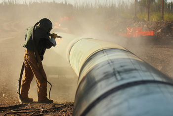 пескоструйная обработка труб на трубопроводах большой протяженности пескоструйная обработка труб на трубопроводах большой протяженности