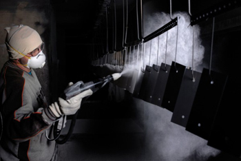 порошковая покраска дымоходов с нуля, перед сборкой