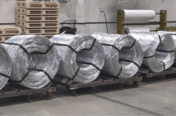 оцинкованная проволока, подготовленная к отгрузке