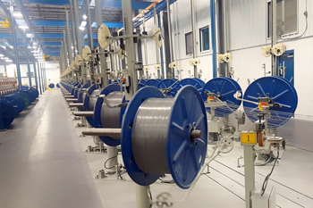 участок намотки на производстве вязальной проволоки