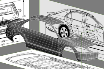 разработка 3D-моделей по чертежам для производства автомобильного кузова