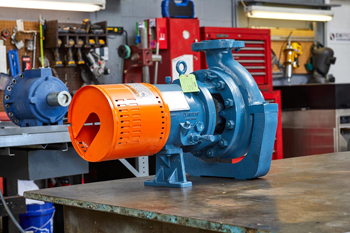 восстановленный после ремонта насос готов вернуться к работе