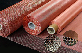 медная сетка в рулонах