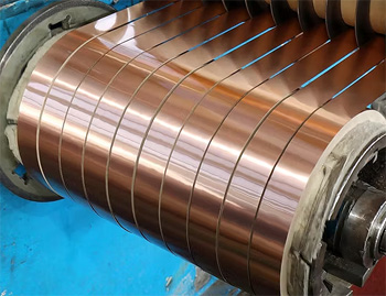 роспуск рулона на штрипс или ленту медные