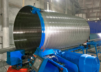 спиралевидные станки могут работать над элементами воздуховодов большого диаметра