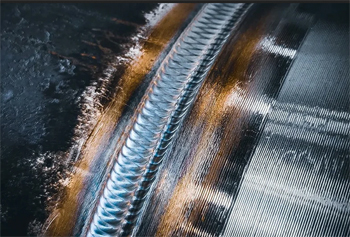 образец идеального шва после сварки аргоном алюминия