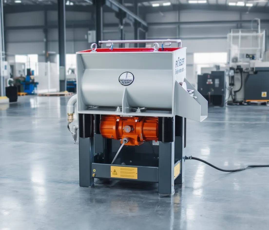 в таких установках для виброабразивной обработки удобно полировать мелкие детали, например, крепеж