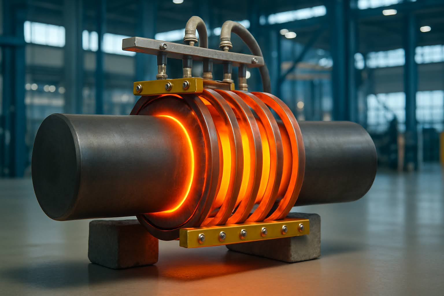 установки индукционного нагрева воздействуют на деталь бесконтактно