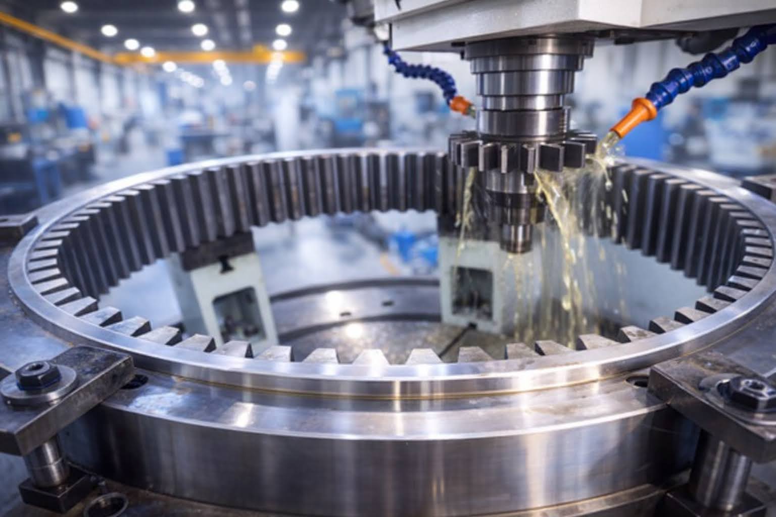 работа зубодолбежного станка: формирование рельефа плюс охлаждение